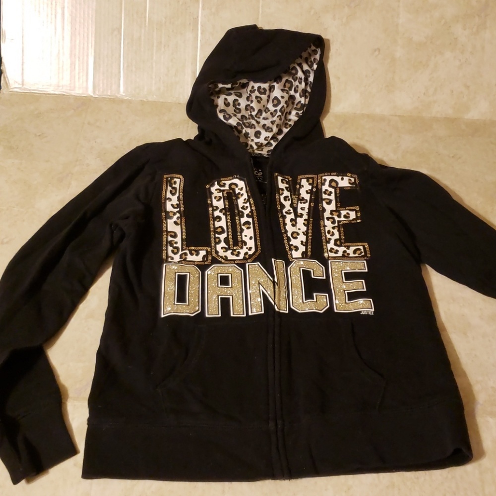 Justice zip up hoodie
